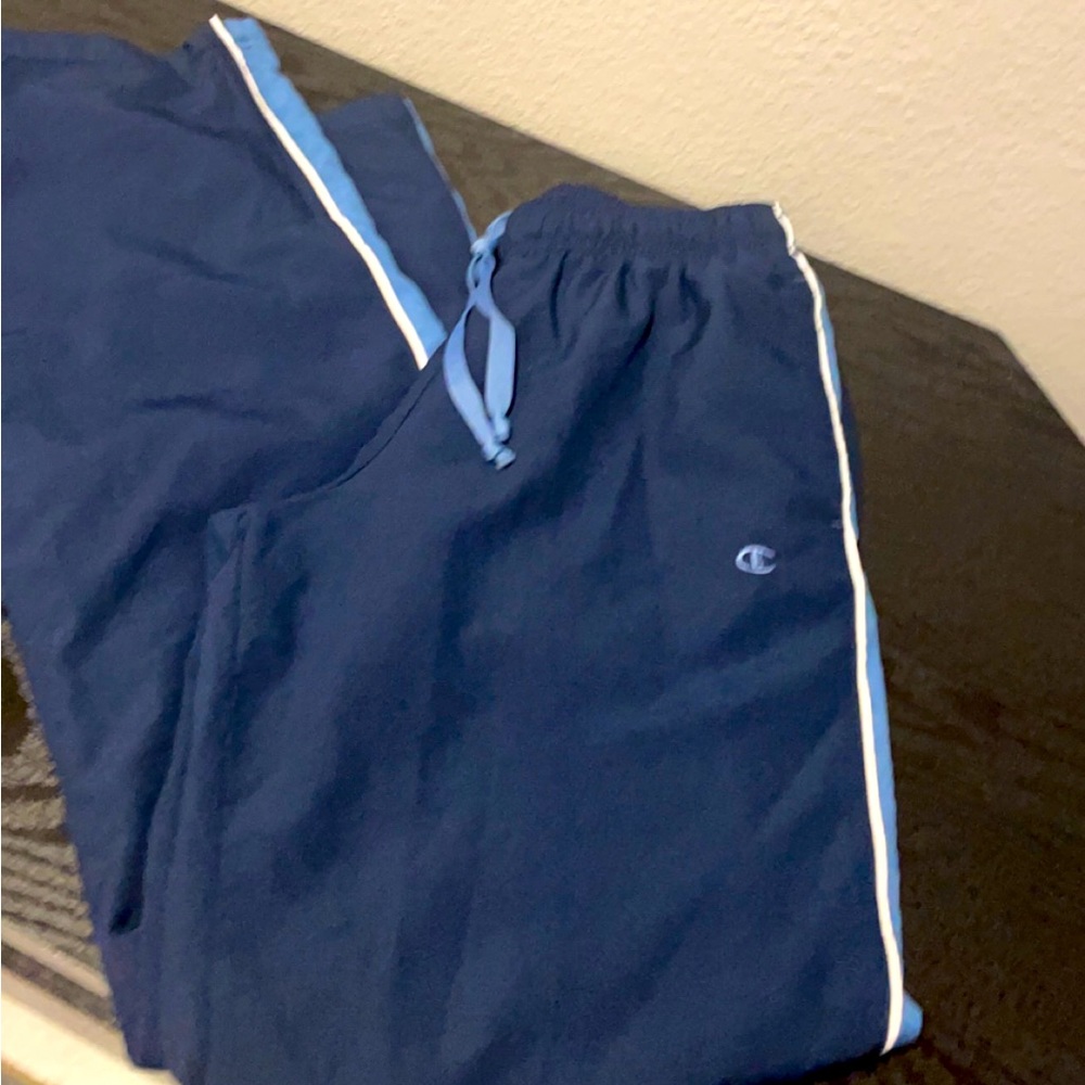 Champion blue windbreaker/jogging pants size small